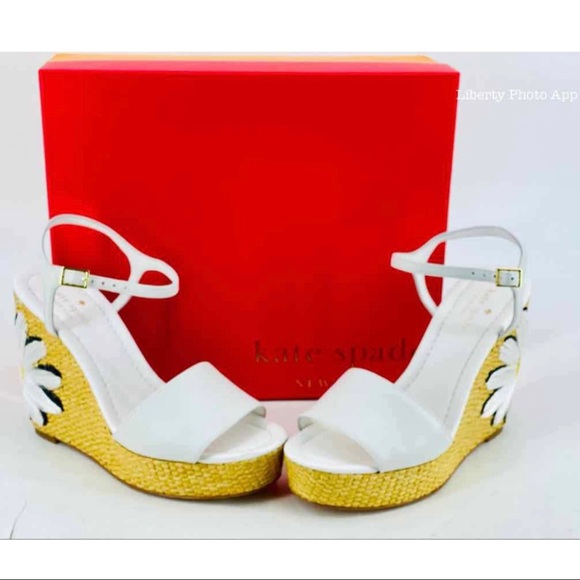 🎯SOLD🎯 💕 KATE SPADE DAISY WEDGE SANDALS 💕 - Picture 4 of 9